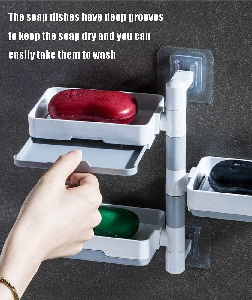 3 Layer Soap Dish Holder For Bathroom Shower And Kitchen