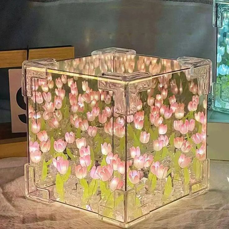 Treasurry’s | DIY Cube Tulip Lamp | 2-in-1 Mirror and Night Light