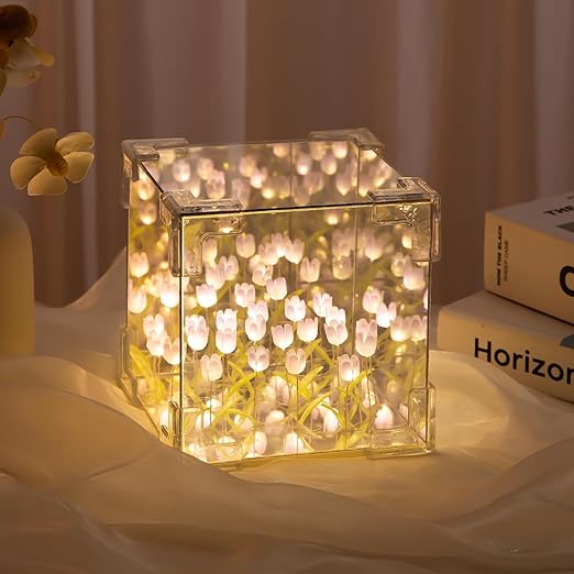 Treasurry’s | DIY Cube Tulip Lamp | 2-in-1 Mirror and Night Light